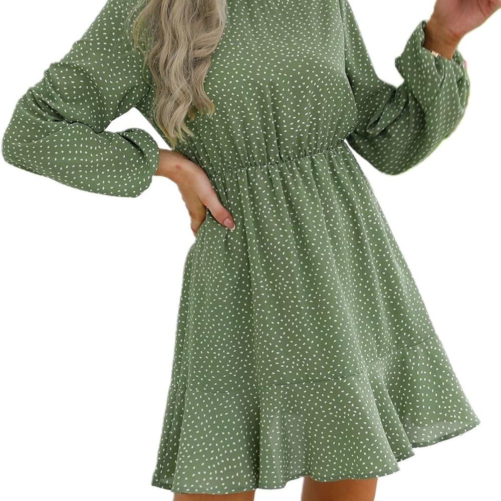 NWOT Green Polka Dot Dress